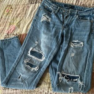 Aeropostale size 00 ripped jeans EUC boyfriend style
